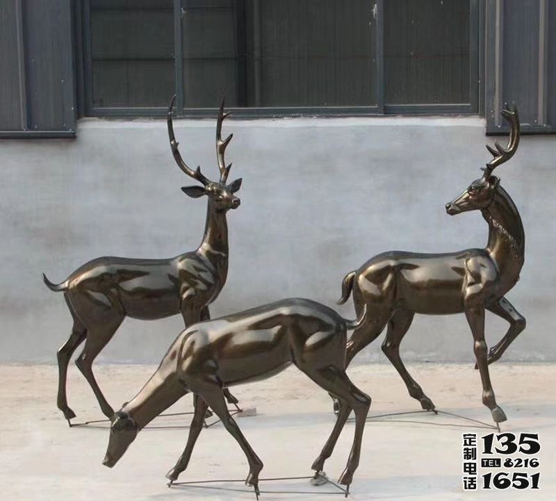 公園玻璃鋼仿銅戶(hù)外景觀裝飾品擺件梅花鹿雕塑 公園玻璃鋼仿銅戶(hù)外景觀裝飾品擺件梅花鹿雕塑