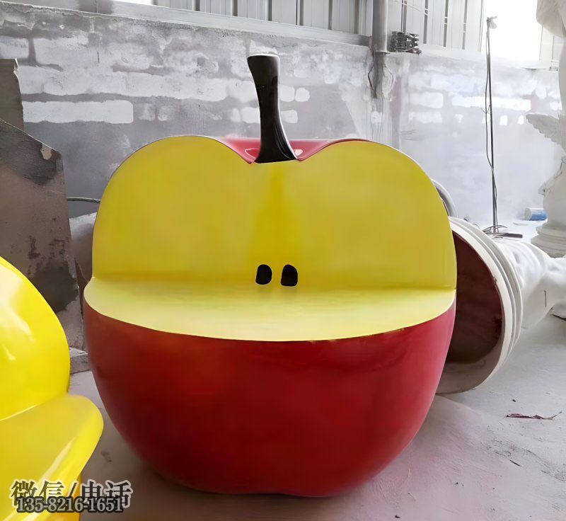 仿真蘋(píng)果造型椅子雕塑 仿真蘋(píng)果造型椅子雕塑